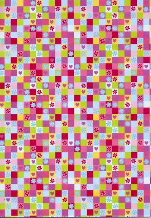 Backing Paper A4 - Funky Flower Squares (BCAG0007)